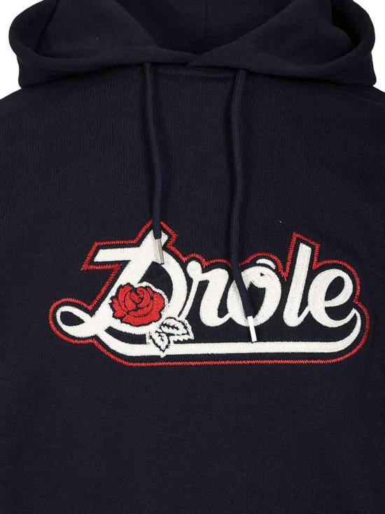 25FW 드롤드무슈 후드 티셔츠 IHO189CO127NY Blue - DROLE DE MONSIEUR