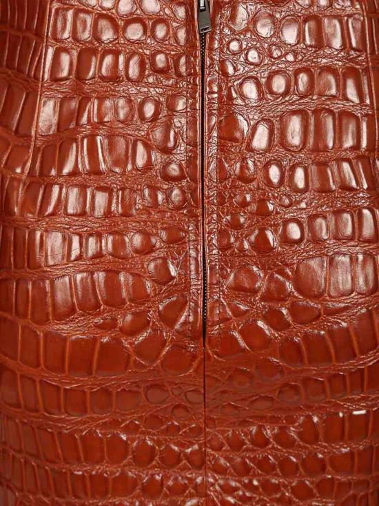  생로랑 가죽 자켓 842093YCJB22546 Brown - SAINT LAURENT