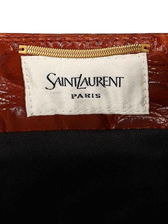  생로랑 가죽 자켓 842093YCJB22546 Brown - SAINT LAURENT