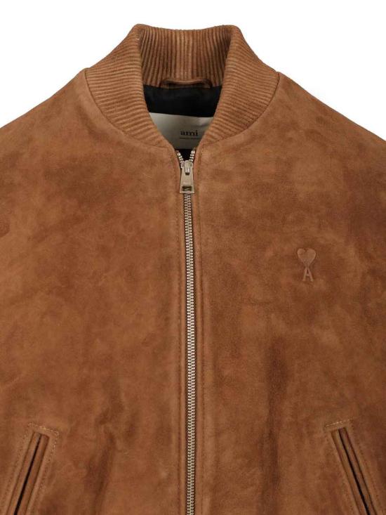  아미 가죽 자켓 H25HJK152LH0059216H25 Brown - AMI