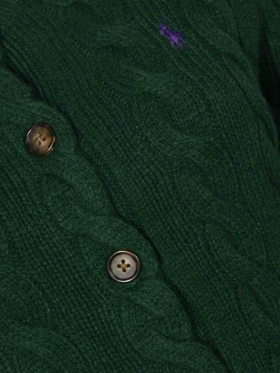  폴로 랄프로렌 로고 자수 크루넥 가디건 211972104008 Green - POLO RALPH LAUREN