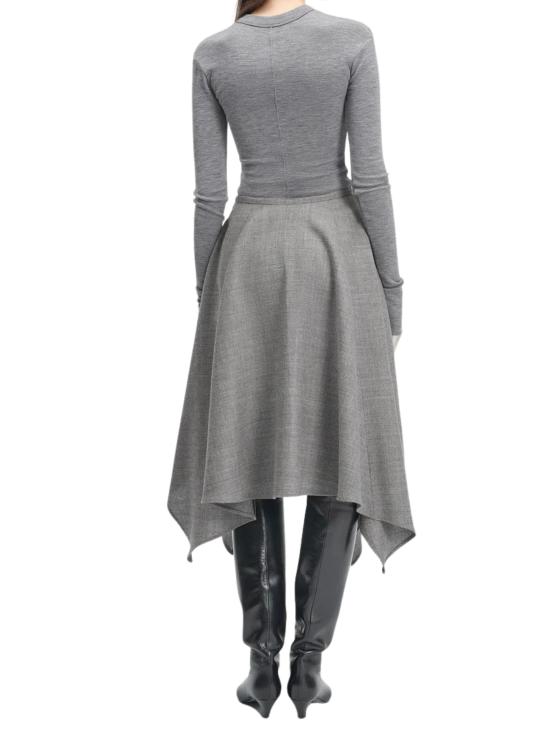 25FW 바이트 스튜디오 미디 스커트 1150532 0986 Grey - BITE STUDIOS