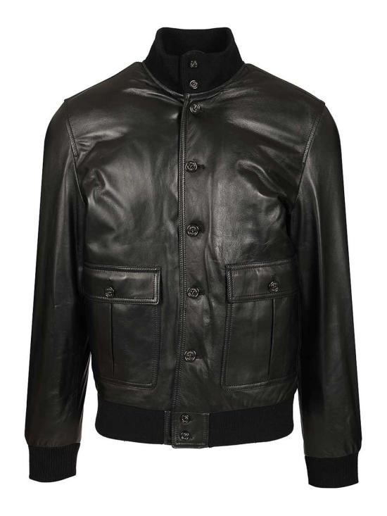 26FW 발스타 가죽 자켓 407AI0709102 BLACK