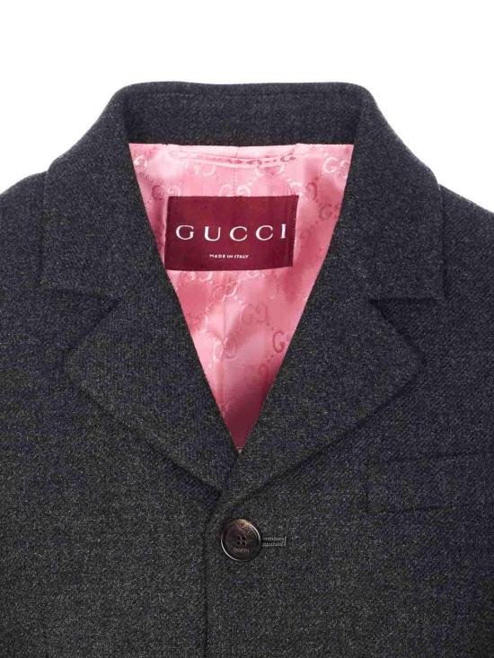 25FW 구찌 클래식 라펠 울 재킷 836720Z7AXH1168 Grey - GUCCI