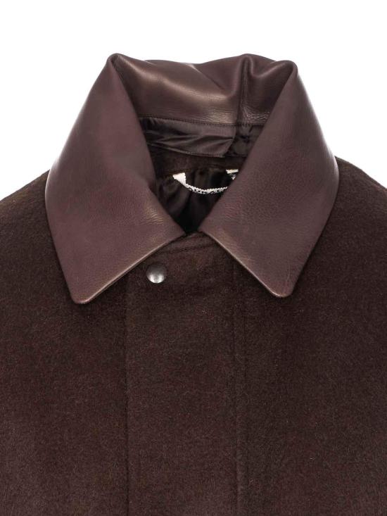 25FW 오라리 가죽 자켓 A25AB06BFDARKBROWN Brown - AURALEE