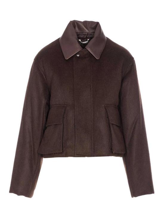 25FW 오라리 가죽 자켓 A25AB06BFDARKBROWN Brown