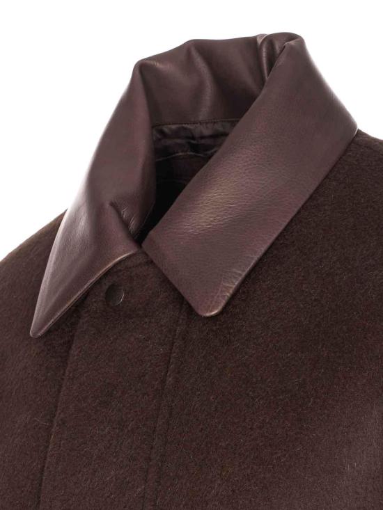 25FW 오라리 가죽 자켓 A25AB06BFDARKBROWN Brown - AURALEE