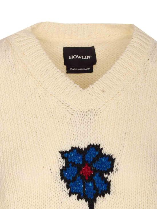  하울린 베스트 FLOWERSLEEPOVERECRU White - HOWLIN