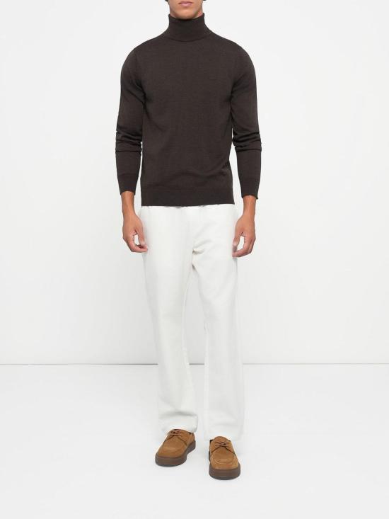 26FW 라코스테 메리노 울 터틀넥 스웨터 AH1959SKB Brown - LACOSTE