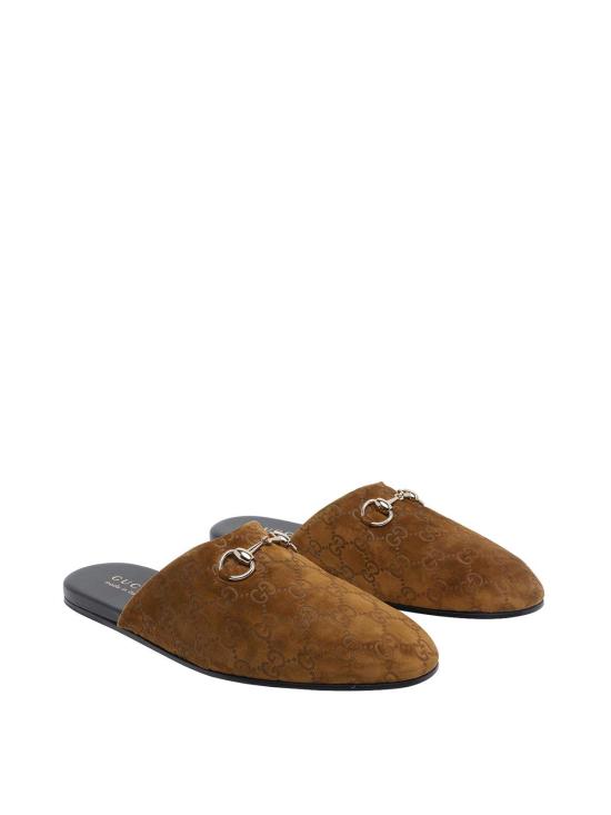 25FW 구찌 홀스빗 스웨이드 뮬 850140AAFQV2118 Brown - GUCCI