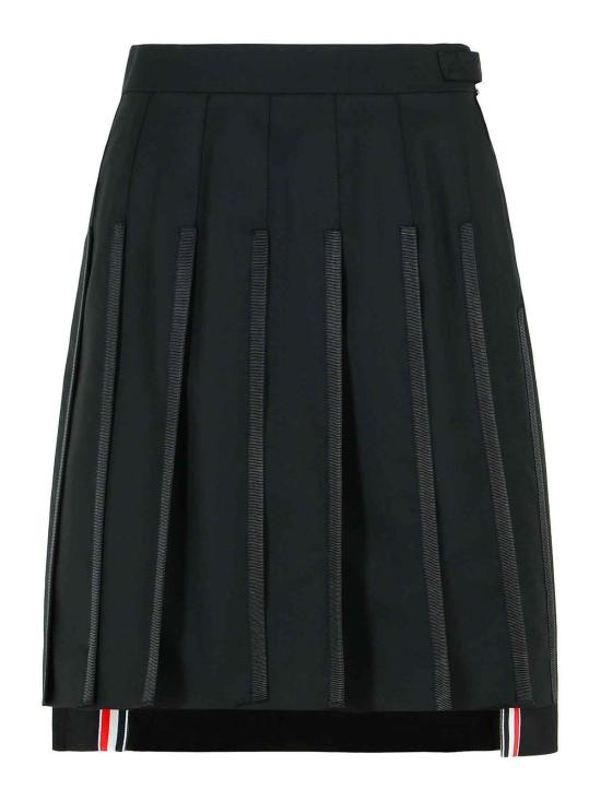 26SS 톰브라운 슈퍼 120'S 트윌 플리츠 스커트 FGCA37B00626001 Black