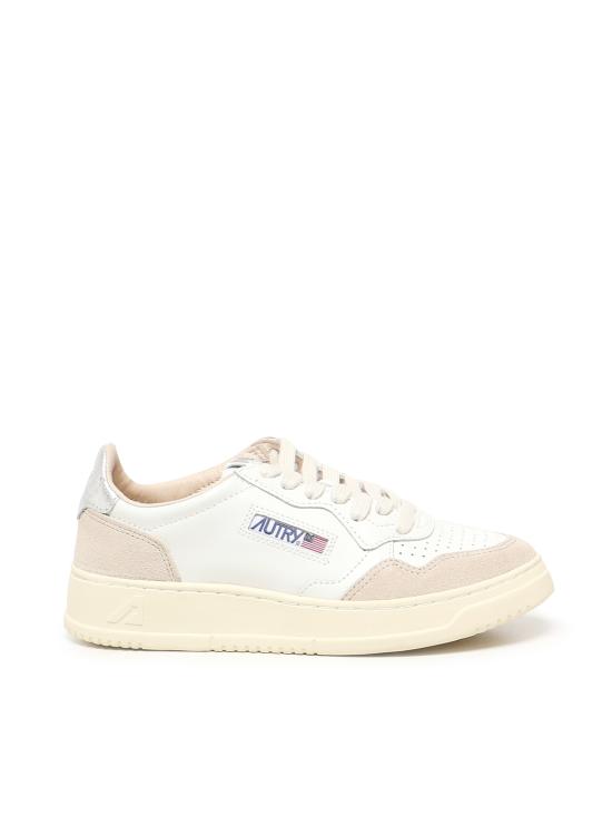 26SS 오트리 메달리스트 로우 레더 스니커즈 AULW LS74 WHT SILVER