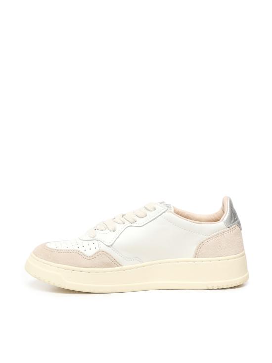 26SS 오트리 메달리스트 로우 레더 스니커즈 AULW LS74 WHT SILVER - AUTRY