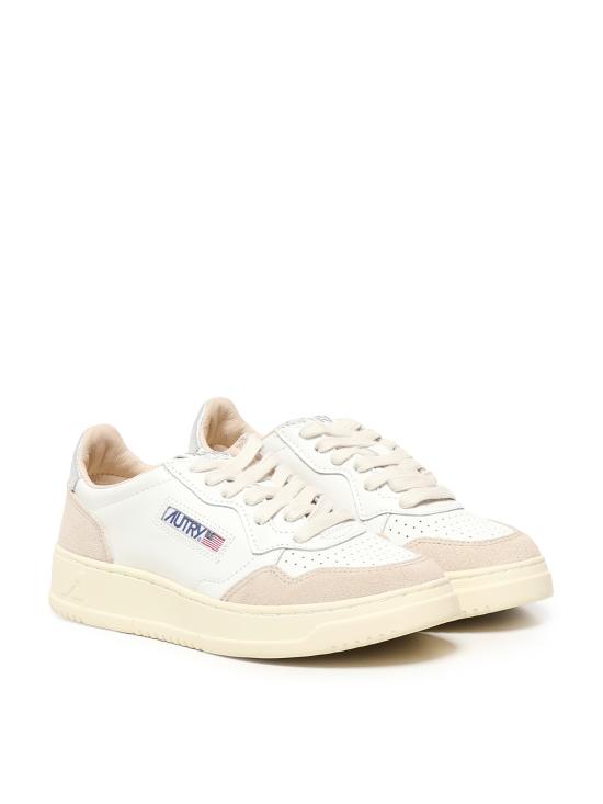 26SS 오트리 메달리스트 로우 레더 스니커즈 AULW LS74 WHT SILVER - AUTRY