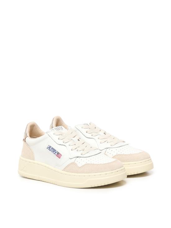 26SS 오트리 메달리스트 로우 레더 스니커즈 AULW LS75 WHT GOLD - AUTRY