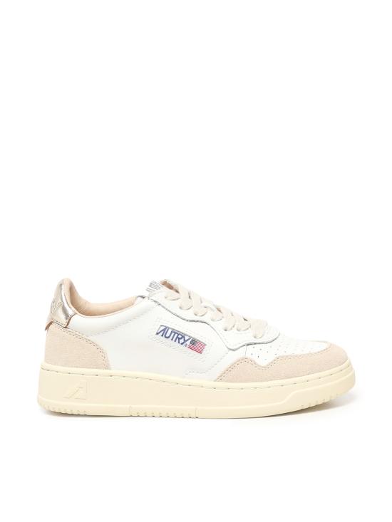 26SS 오트리 메달리스트 로우 레더 스니커즈 AULW LS75 WHT GOLD