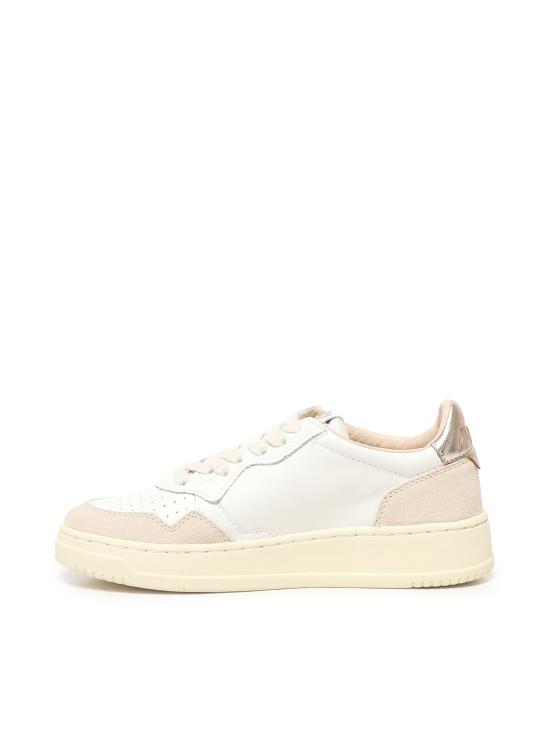 26SS 오트리 메달리스트 로우 레더 스니커즈 AULW LS75 WHT GOLD - AUTRY