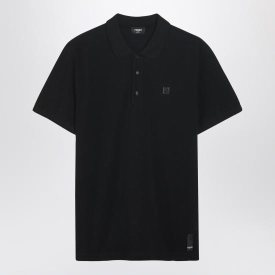 26SS 펜디 FF 메탈 피케 폴로 티셔츠 FY0985AUA5 Black