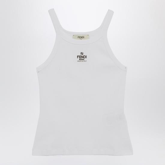 26SS 펜디 민소매 티셔츠 FS7966ANQM White