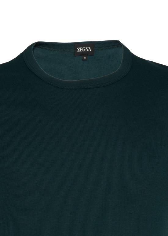 25FW 에르메네질도제냐 반팔 티셔츠 N3M201840 302 Green - ERMENEGILDO ZEGNA