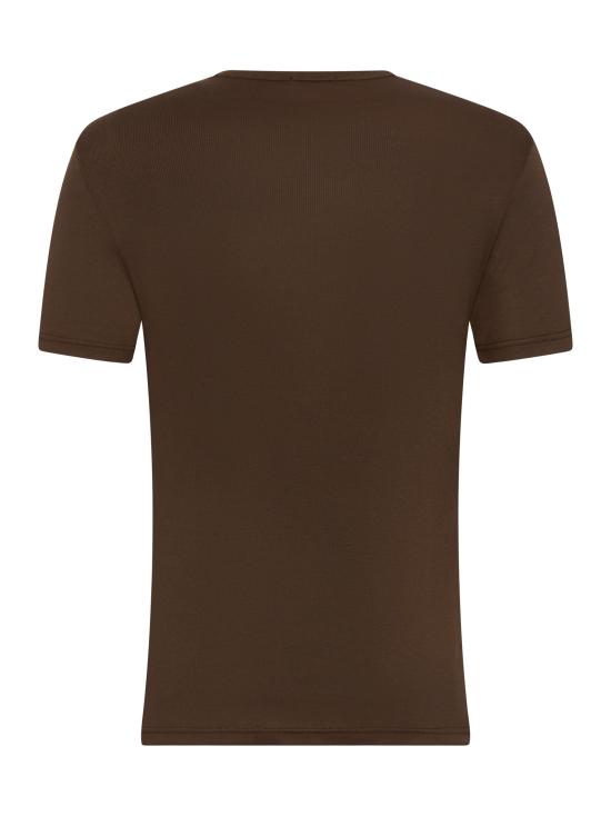 25FW 에르메네질도제냐 반팔 티셔츠 N3M201840 252 Brown - ERMENEGILDO ZEGNA