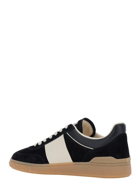 26SS 발렌티노 가라바니 크러스트 레더 나일론 업빌리지 로우 탑 스니커즈 8Y2S0H77LALCHQ Black - VALENTINO GARAVANI