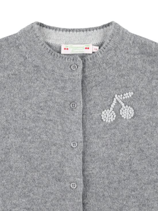 25FW [키즈] 봉쁘앙 가디건 W05GCAK00028 194A Grey - BONPOINT