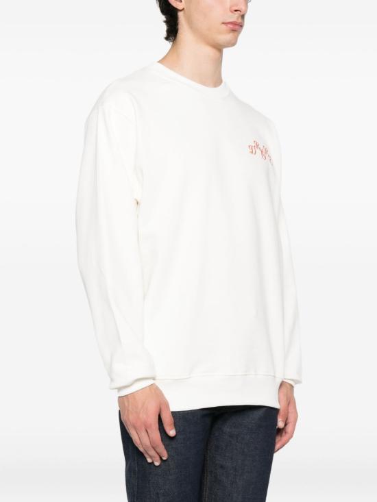 25FW 드롤드무슈 긴팔 티셔츠 HSW169 CO127OW White - DROLE DE MONSIEUR