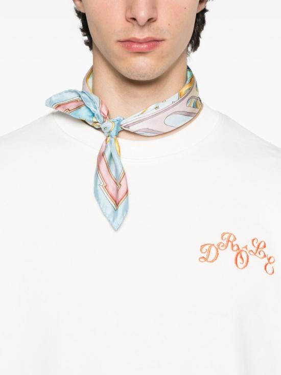 25FW 드롤드무슈 긴팔 티셔츠 HSW169 CO127OW White - DROLE DE MONSIEUR