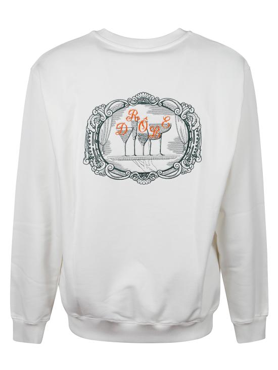 25FW 드롤드무슈 긴팔 티셔츠 HSW169 CO127OW White - DROLE DE MONSIEUR