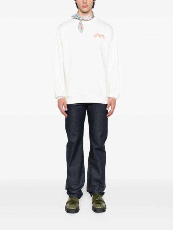 25FW 드롤드무슈 긴팔 티셔츠 HSW169 CO127OW White - DROLE DE MONSIEUR