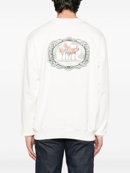 25FW 드롤드무슈 긴팔 티셔츠 HSW169 CO127OW White - DROLE DE MONSIEUR