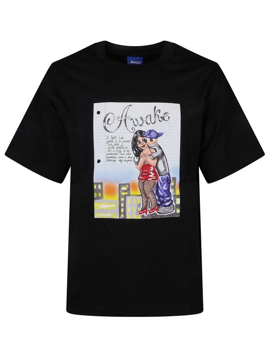 25FW 어웨이크 NY 반팔 티셔츠 TS003 BLACK Black