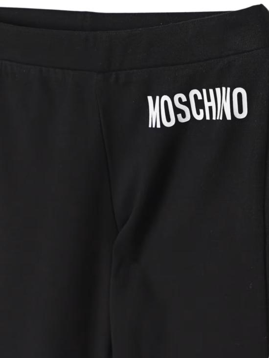 25FW [키즈] 모스키노 스트레이트 팬츠 HDP06S LBA1160100 Black - MOSCHINO