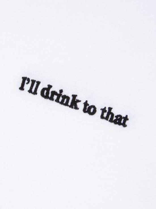 25FW 메종 라비쉬 반팔 티셔츠 YMPOPINDRINKTO WHITE White - MAISON LABICHE