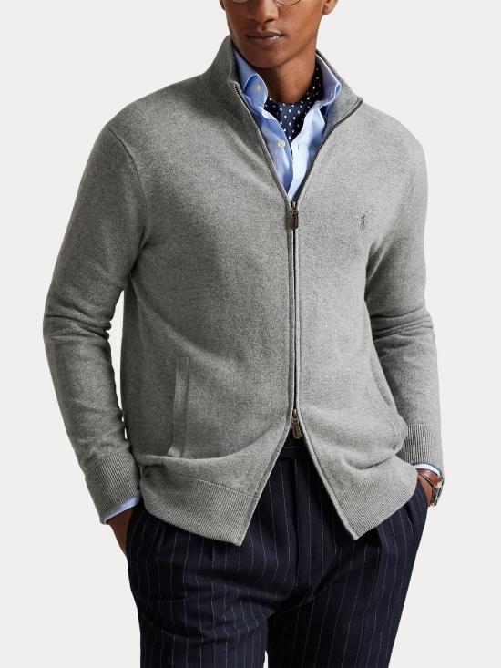 25FW 랄프 로렌 가디건 710974149 002 Grey - RALPH LAUREN