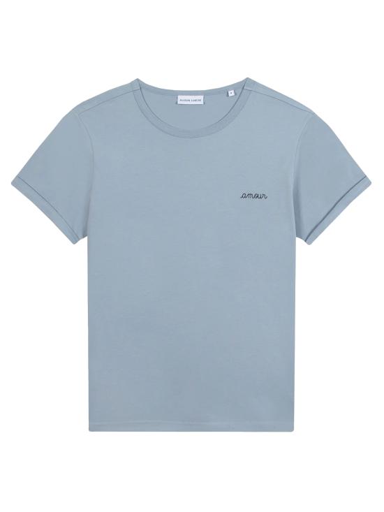 25FW 메종 라비쉬 반팔 티셔츠 YMPOITOUAMOUR SLATEBLUE Blue