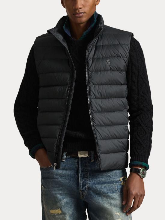 25FW 랄프 로렌 니트 베스트 710967775 002 Black - RALPH LAUREN