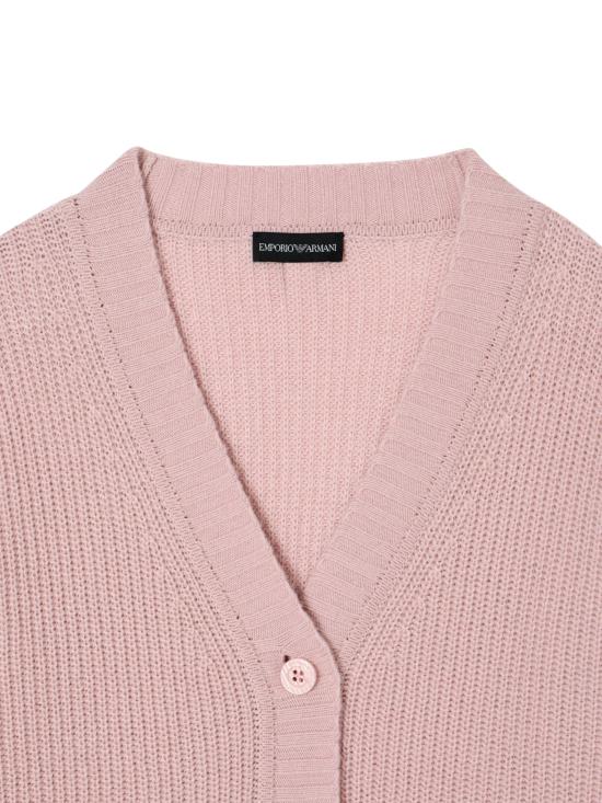 25FW [키즈] 엠포리오 아르마니 가디건 EG000374 AF17398U4218 Pink - EMPORIO ARMANI