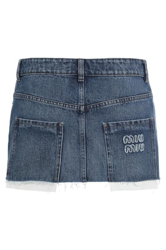 26SS 미우미우 데님 스커트 GWD278SOOO10BF F0008 Navy - MIU MIU