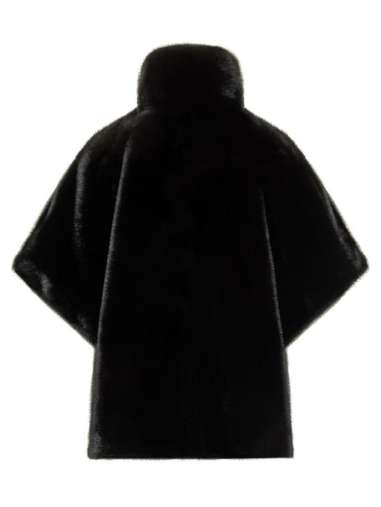 25FW 핑코 페이크 퍼 케이프 103837A2PI Z99 Black - PINKO