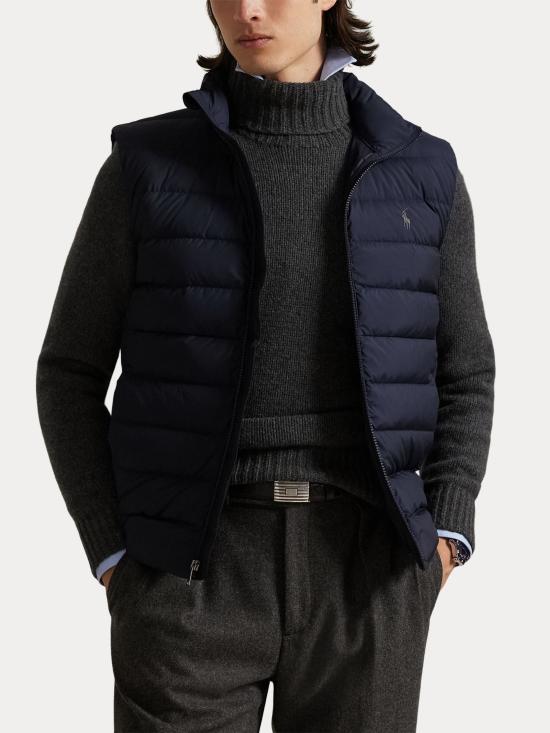 25FW 랄프 로렌 니트 베스트 710967775 001 Blue - RALPH LAUREN