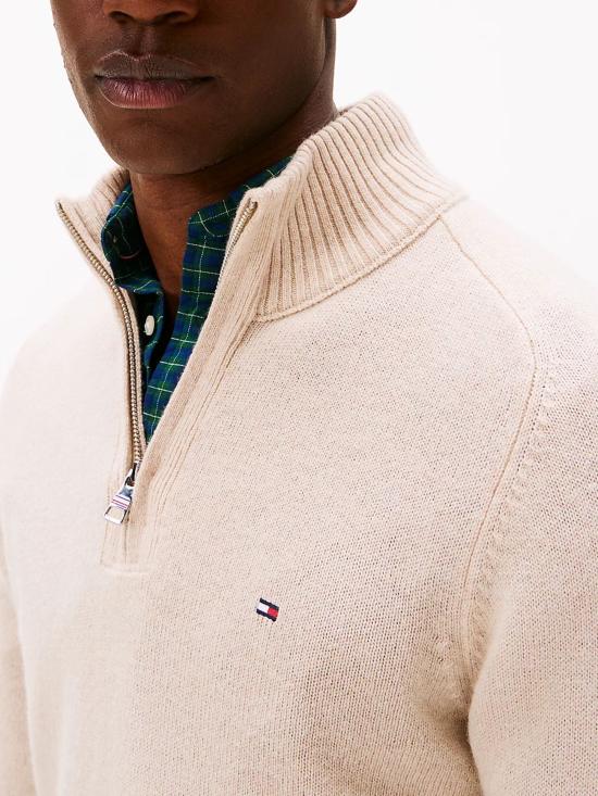 25FW 타미힐피거 가디건 MW0MW36536 AFL Beige - TOMMY HILFIGER