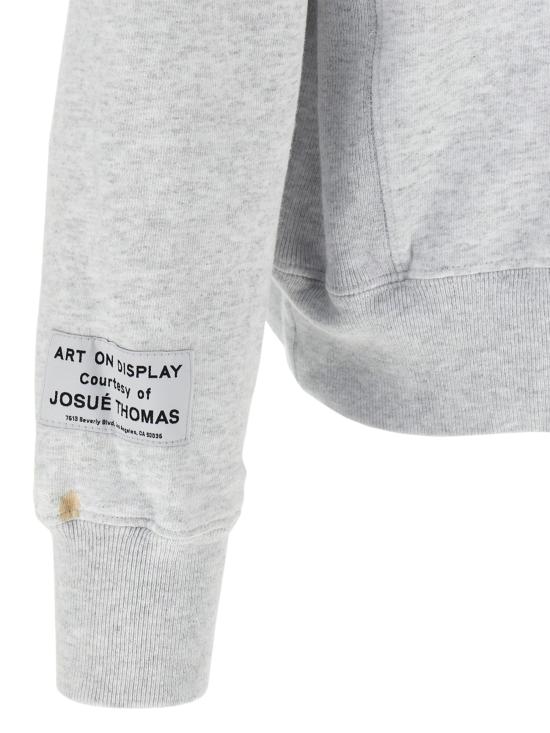 25FW 갤러리 디파트먼트 페인트 로고 후드 티셔츠 GPH50044 LTHEATHERGREY Grey - GALLERY DEPT