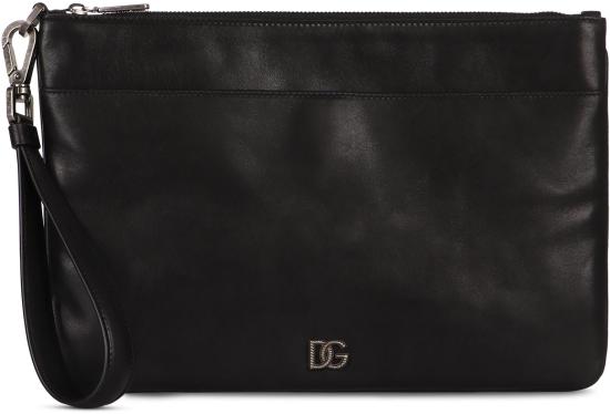 26SS 돌체앤가바나 레더 토일레트리 클러치 BP3294AU994 80999 Black - DOLCE & GABBANA