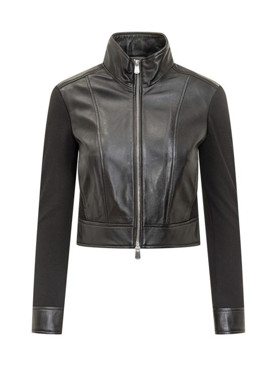 25FW 핑코 가죽 자켓 105367Y75K Z99 Black