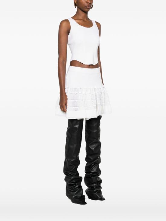 26SS 알라이아 민소매 티셔츠 AA9H1409K141C 054 White - ALAIA