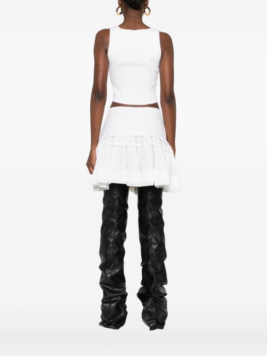 26SS 알라이아 민소매 티셔츠 AA9H1409K141C 054 White - ALAIA