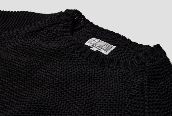 25FW 카브엠트 스웨터 라글런 슬리브 코튼 니트 블랙 CES28KN04 블랙 - CAV EMPT