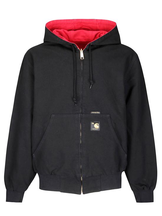 25FW 칼하트 WIP 자켓 I0364123GJ02 BLACK USA RED DOM